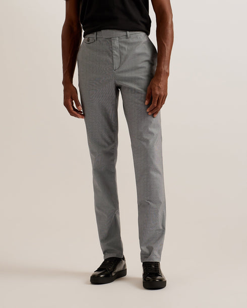 TURNEY-Trousers-These TURNEY chinos blend together smart and casual style for effortlessly wearable trousers. We've kept the comfort of classic chinos with a stretchy cotton blend, adding in a textured finish and cutting a slim fit for a more tailored feel. The details are just as sleek, with a practical hook and zip fly fastening and trendy front flap pocket. Slim fit chinos Textured finish Cotton blend Front flap pocket detail Hook and zip fly fastening Belt loops Welt back pockets with button fastening O